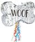 Pull String Dog Bone Pinata for Puppy Birthday Party Decorations, Silver Foil (Small, 16.8 x 10 x 3 In)